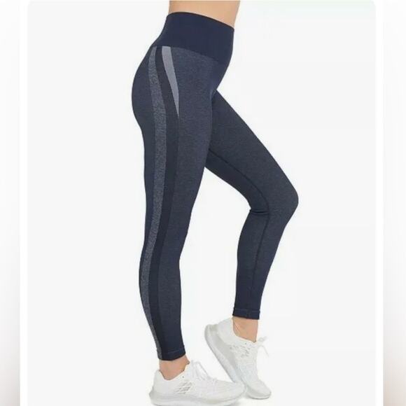 Spanx Look At Me Now Seamless Leggings Women’s‎ Size Small Blue Pull-On Shaping - Picture 1 of 14